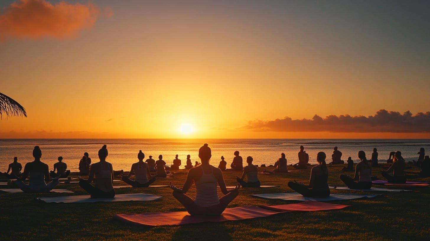 Guest relaxing on the beach at sunset in Taghazout