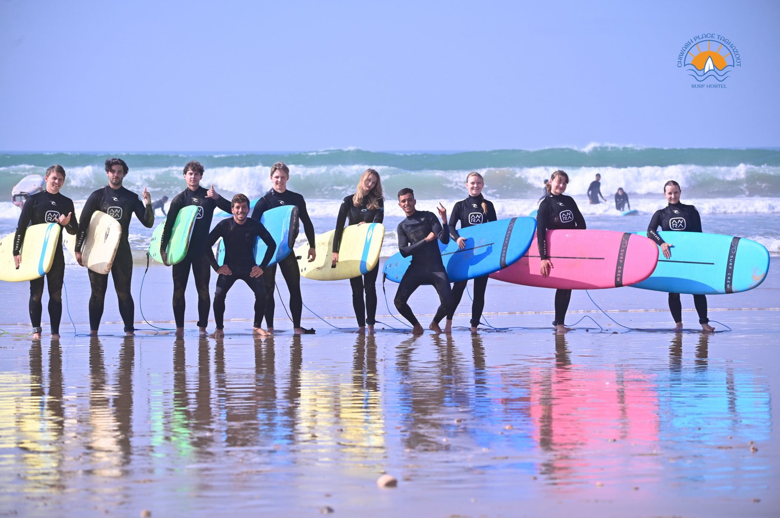 Surfboards loaded for a surf trip along the Taghazout coast in Morocco